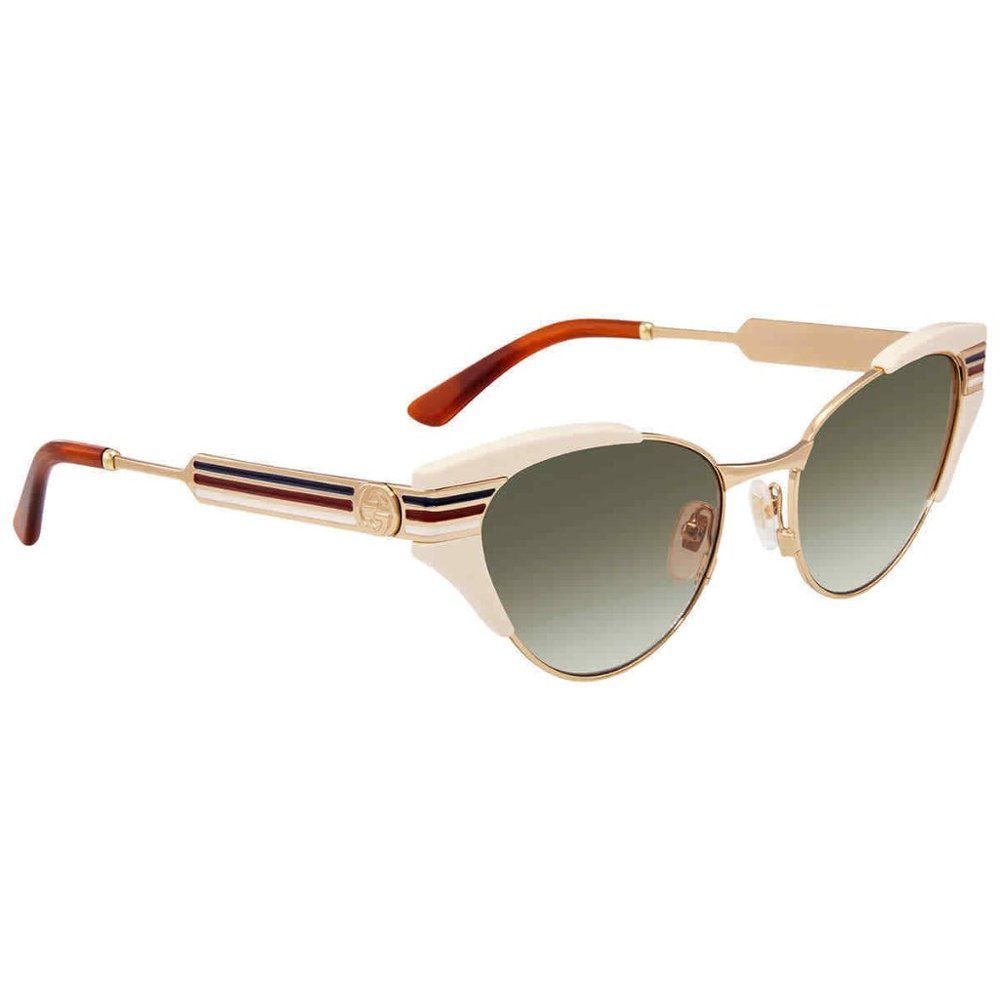 NEW Gucci Green and Beige Cat Eye Women's Sunglasses